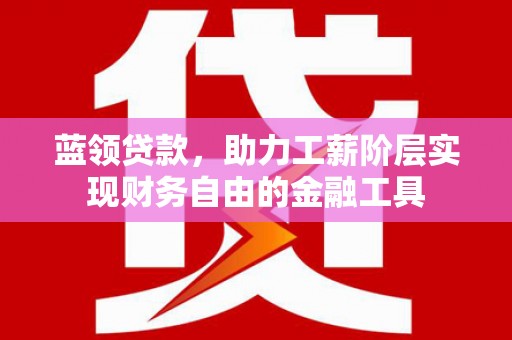 舒城蓝领贷款，助力工薪阶层实现财务自由的金融工具