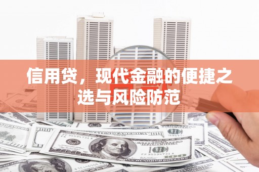 舒城信用贷，现代金融的便捷之选与风险防范
